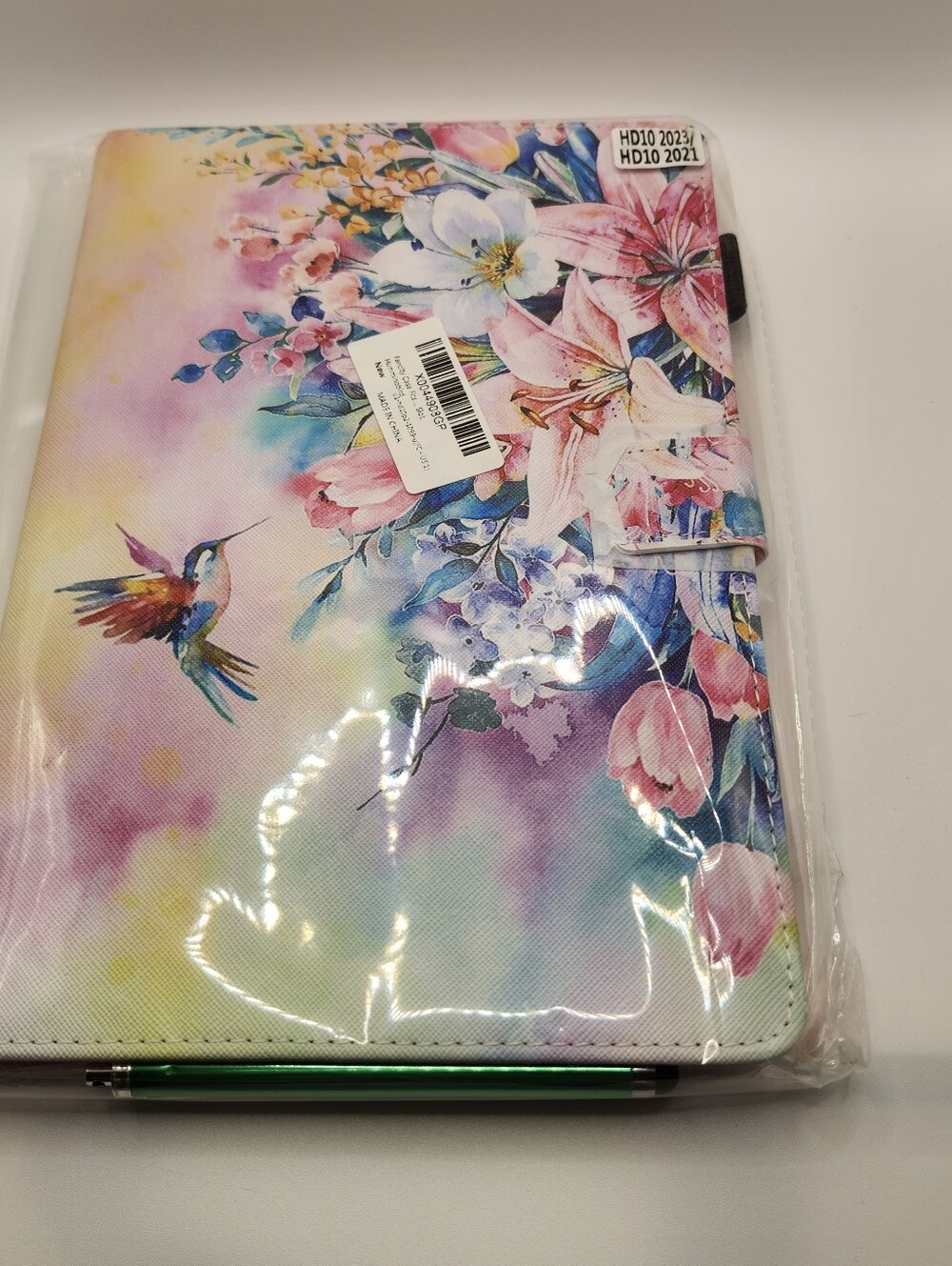 watercolor Hummingbird folio tablet protective case/For Amazon Fire HD 10&10Plus